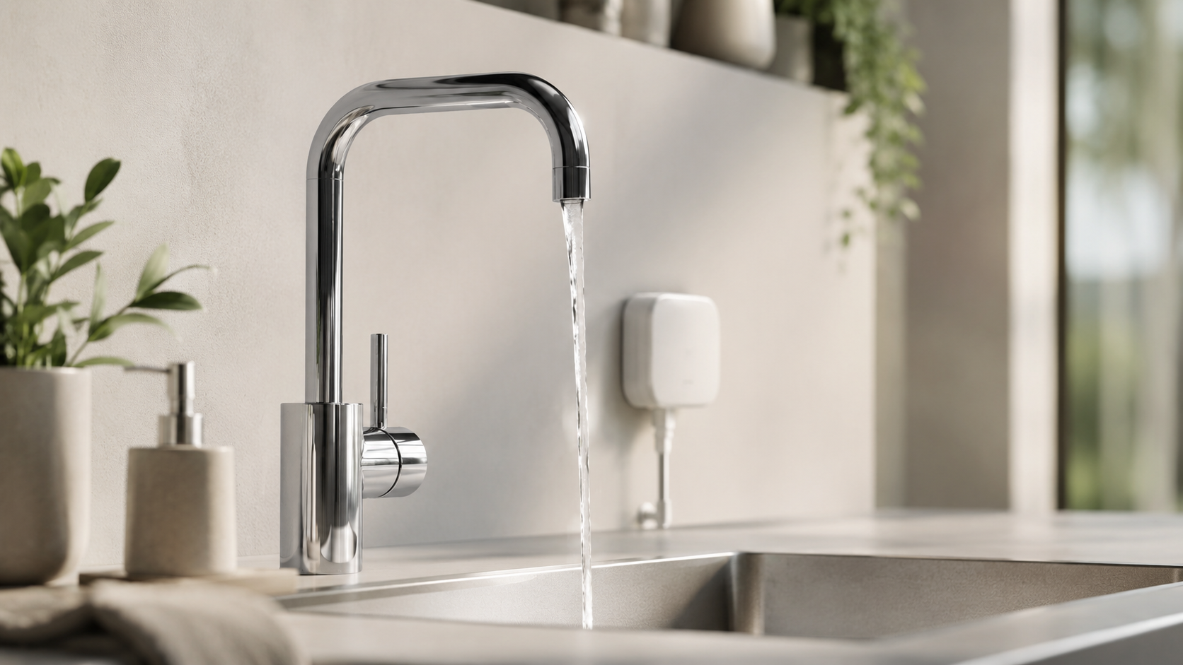 Visualisation éditoriale de la consommation d'eau connectée.